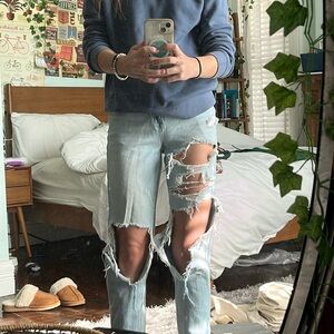 American Eagle Mom Straight Jeans size 000